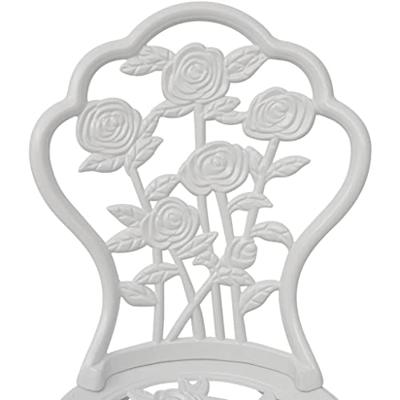 Bistrostoelen 2 st gietaluminium wit