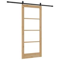 Schuifdeur ORKDAL Bruin 86 x 198.5 cm Massief grenenhout - thumbnail