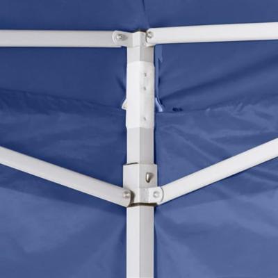 Partytent met 2 zijwanden inklapbaar 2x2 m staal blauw - thumbnail