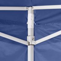 VidaXL Partytent met 2 zijwanden inklapbaar 2x2 m staal blauw - thumbnail
