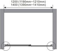 Nisdeur Sealskin SOHO Schuifdeur 120x210 cm 8 mm Helderglas (Rechts schuivend) - thumbnail