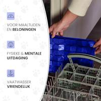 Eat Slow Live Longer Lick Mat Dimensions Flower Blue - thumbnail