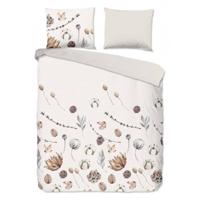 Good Morning Dekbedovertrek "droog bloemen" - Zand - (200x200/220 cm) - Katoen Flanel - thumbnail