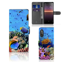 Sony Xperia 10 II Telefoonhoesje met Pasjes Vissen - thumbnail