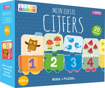 Rebo Publishers Boek en puzzel - mijn eerste cijfers