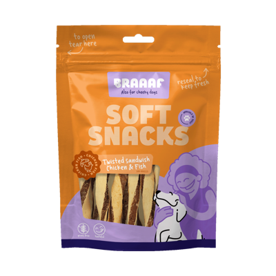 Braaaf Chicken and Fish twisted sandwich