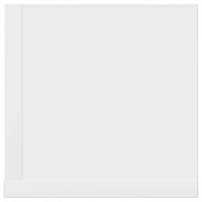 Wandschappen 2 st 75x16,5x16,5 cm bewerkt hout wit