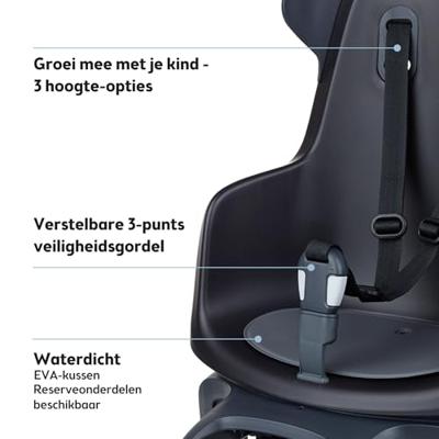 Bobike Kinderzitje achter go maxi avs+ - zwart