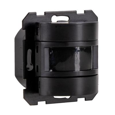 Wandschakelaar met Bewegingssensor - 55 x 55 mm inbouw - Compatibel met LED - Zwart