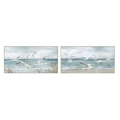 Canvas Home ESPRIT Blauw Wit Mediterrane Zeemeeuw 140 x 3,7 x 70 cm (2 Stuks) Canvas Home ESPRIT Blauw Wit Mediterrane Zeemeeuw 140 x 3,7 x 70 cm (2 Stuks)