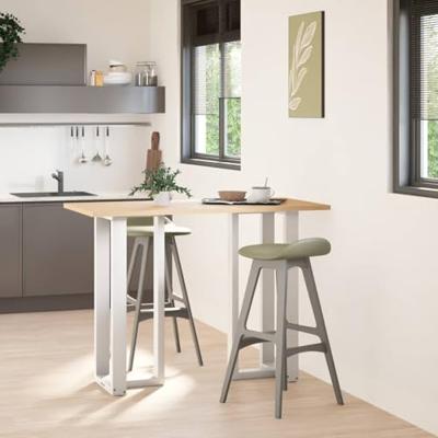 Bartafelpoten 2 st T-vormig 50x35x(100-101) cm staal wit - thumbnail