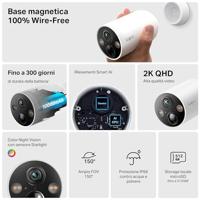 Tapo C425 Outdoor camera accu, 4-pack | bewakingscamera voor buiten met magnetische basis, 2K resolutie, wifi, 10.000 mAh-batterij, 150 ° FOV, geen hub nodig, ondersteunt zonnepaneel, Alexa-compatibel - thumbnail