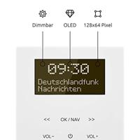 TechniSat DIGITRADIO UP 55, weiß Stopcontactradio DAB+, VHF (FM) Bluetooth Incl. luidspreker, Wekfunctie Wit - thumbnail