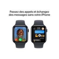 Apple Watch SE (2e gen.) GPS + Cellular 44 mm Smartwatch - Kast van middernacht aluminium - Middernacht sportbandje (S/M). Conditie en slaap bijhouden, ongelukdetectie, hartritme monitoren - thumbnail