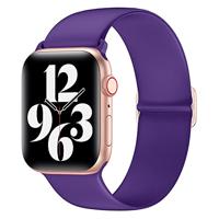Elastische Solo Loop bandje - Paars - Geschikt voor Apple Watch 44mm / 45mm / 46mm / 49mm - thumbnail