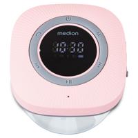 Doucheradio - MEDION - FM - Bluetooth - IPX6 - Zuignaphouder - Roze - thumbnail