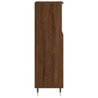 Badkamerkast 30x30x100 cm bewerkt hout bruin eikenkleur - thumbnail