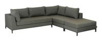 WOOOD Loungeset 'Capri' Rechts, Aluminium, kleur Groen - thumbnail