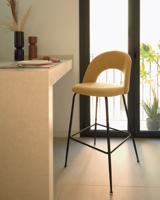 Kave Home Barkruk 'Mahalia' (zithoogte 63cm) kleur Mosterdgeel - thumbnail