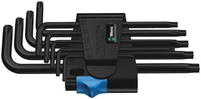 Wera 967 L/9 TORX® HF Binnen-Torx Haakse schroevendraaierset T 8, T 9, T 10, T 15, T 20, T 25, T 27, T 30, T 40 9-delig