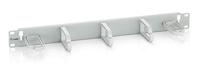 Equip 327312 19 inch cable management panel w. 5 holder, 1u light grey - thumbnail