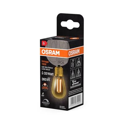 OSRAM HOMELIGHTING 4058075779945 LED-lamp Energielabel G (A - G) E27 Ballon 4.8 W = 33 W Warmwit (Ø x h) 45 mm x 45 mm 1 stuk(s)
