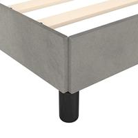 Bedframe zonder matras 140x190 cm fluweel lichtgrijs - thumbnail