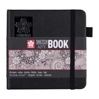 Schetsboek sakura 80 witte vellen 120x120mm zwart - thumbnail