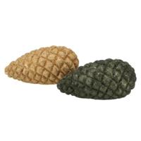 Daan Kromhout Beeld jingle dennenappel goudkleurig/groen 13 cm 2 assorti | 12 stuks - thumbnail
