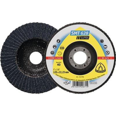 Klingspor Lamellenschuurschijf | d. 115 mm korreling 60 plat | RVS zirkoniumkorund | 10 stuks - 322792 322792