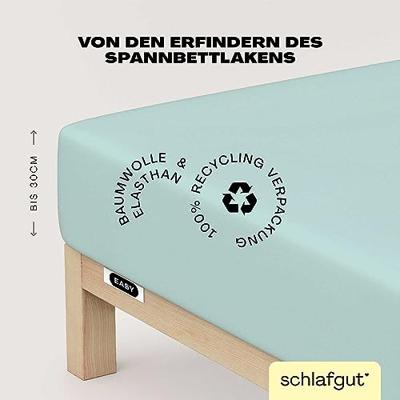 Schlafgut Schlafgut EASY Jersey Elasthan Hoeslaken M - 120x200 - 130x220 435 Petrol Light - thumbnail