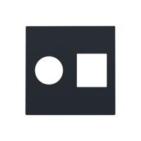 Niko centraalplaat mat zwart TV/RJ45 aansluiting 161-65702 - thumbnail