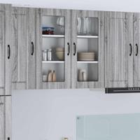 Keukenkast Grijs Sonoma 80 x 31 x 80 cm Bewerkt hout - thumbnail