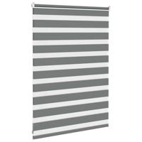 VidaXL Zebra rolgordijn 110x100 cm stofbreedte 105,9 cm donkergrijs - thumbnail