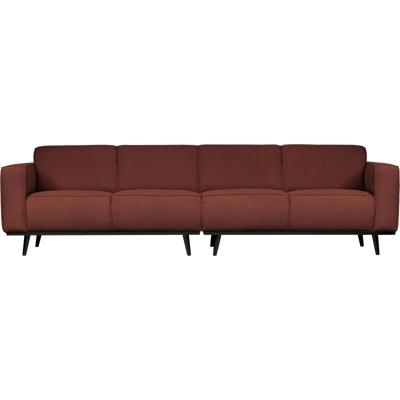 WOOOD Bank 'Statement' 4-zits, Bouclé, kleur Chestnut