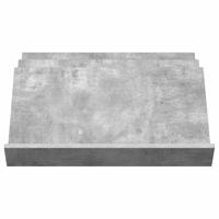Bijzetkast met plank Beton Grijs 65 x 57,5 x 42 cm Bewerkt hout - thumbnail