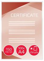 GBC UV Safe lamineerhoes ft A4, 300 micron (2 x 150 micron), uv-bestendig, pak van 100 stuks - thumbnail