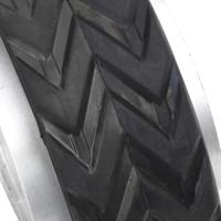 Wiel voor neuswiel 19,5x10 cm massief aluminium en rubber - thumbnail