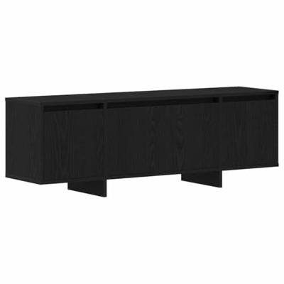 TV-kast Zwart Eiken 120 x 30 x 40,5 cm Bewerkt hout