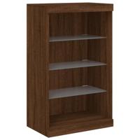 Dressoir met LED-verlichting 60,5x37x100 cm bruineikenkleurig - thumbnail