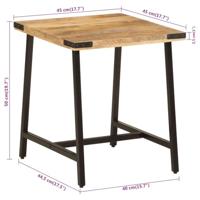 Bijzettafel 45x45x50 cm massief mangohout en ijzer - thumbnail
