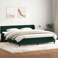 Boxspringbed met matrassen 180x220 cm fluweel donkergroen - thumbnail