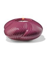 HEMA Theelichthouder keramiek twist donkerpaars (donkerpaars) - thumbnail
