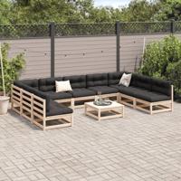 10-delige Loungeset massief grenenhout - thumbnail