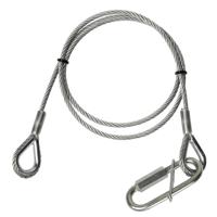 Adam Hall Safety 4mm 1m met schroefkarabijnhaak - thumbnail
