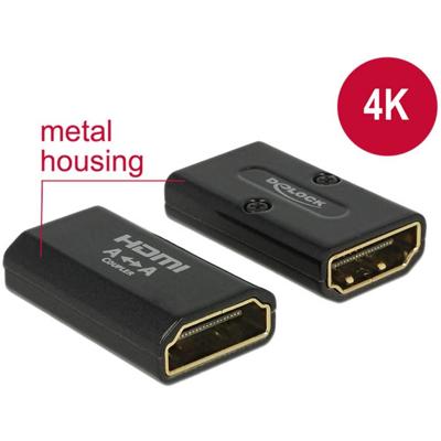 Delock 65659 HDMI Adapter [1x HDMI-bus - 1x HDMI-bus] Zwart