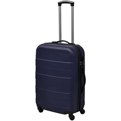 VidaXL 3-delige kofferset hard 45,5/55/66 cm blauw