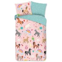 Good Morning Kinderdekbedovertrek "paarden" - Multi - (140x200/220 cm) - Katoen - thumbnail