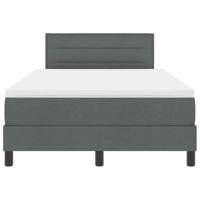 Boxspringbed met Matras & LED Donkergrijs 120x200 cm Stof - thumbnail