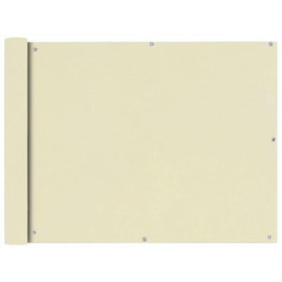 Balkonscherm crmekleurig 90x400 cm oxfordtextiel Balkonscherm crmekleurig 90x400 cm oxfordtextiel